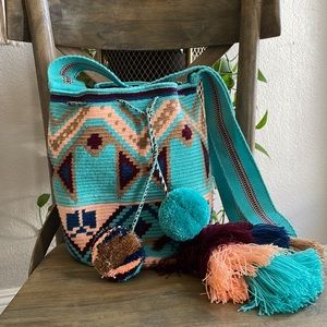 Mochila bucket bag turquoise